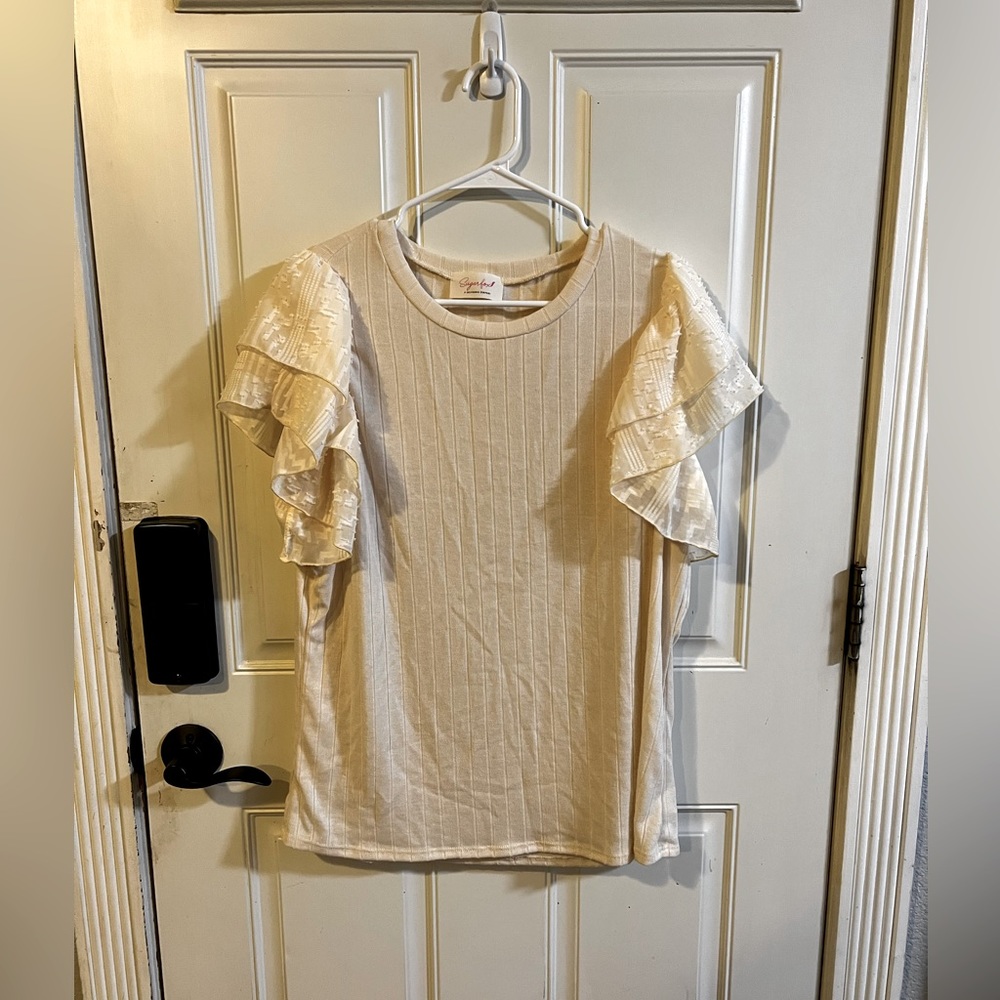 Cream Ruffle Top - Picture 1 of 1